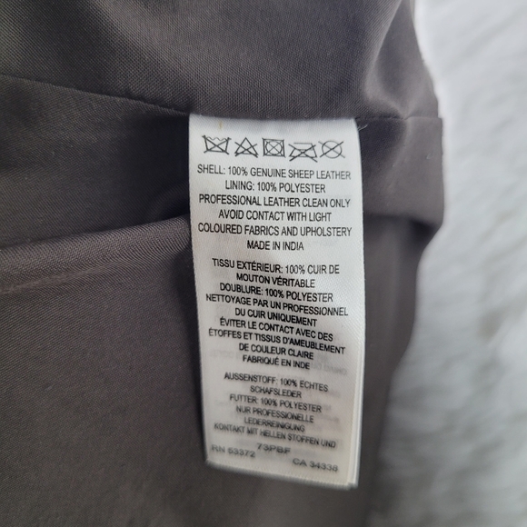 French Connection Sz 4 Brown 100% Sheep Leather Mini Wrap Skirt A-Line Supple - Picture 12 of 14